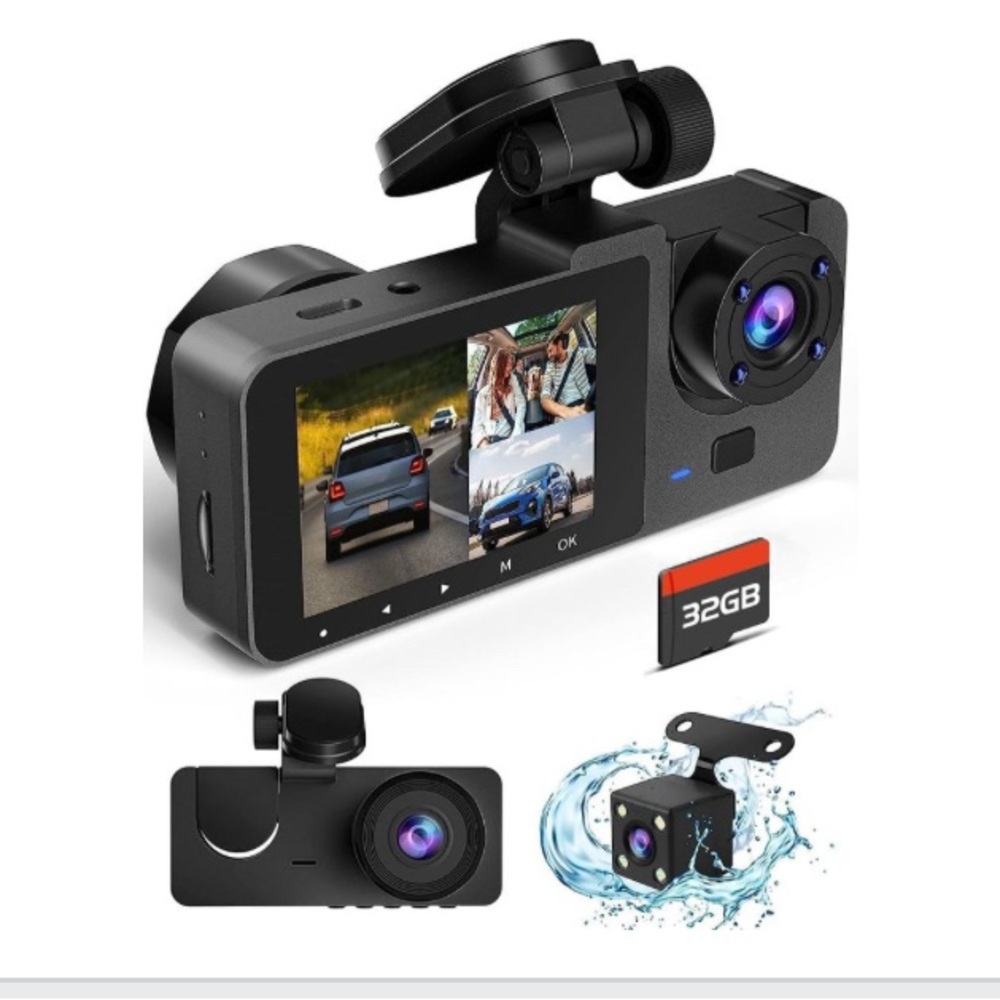 4K Full HD Triple Dash Cam